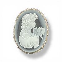 Broche Mandile 1922 Femme Cammei  in Argent 2MSPCM150